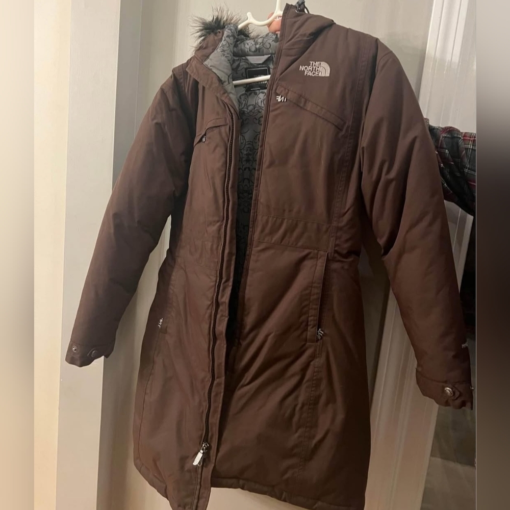 The North Face Vintage Artic Down Hyvent Parka Brown Women's Small
